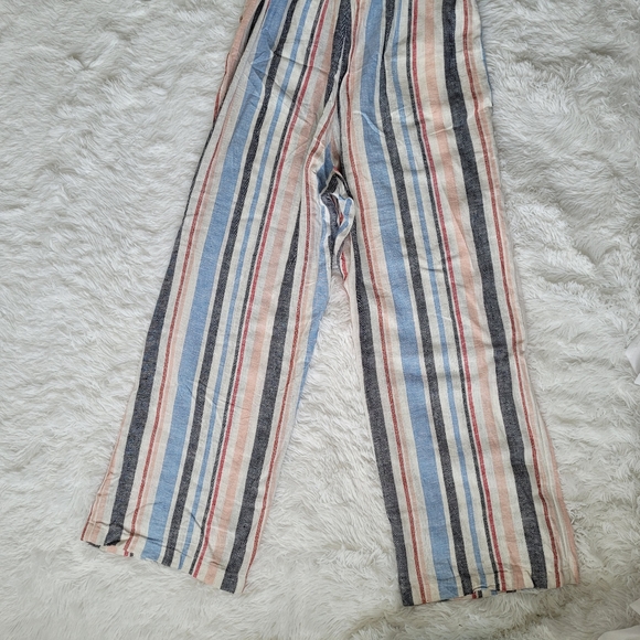 Indigo Rein Linen V-Neck Sleeveless Wide Leg Jumpsuit Size Large - Picture 11 of 16